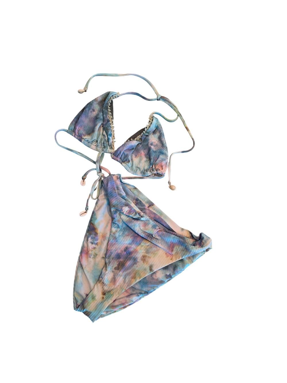 BECCA Multicolor Tie Dye Bikini Set Size Medium